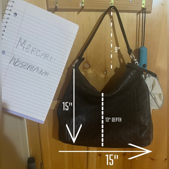 Authentic Gucci Monogram Hobo Shoulder Bag - Picture 5 of 5